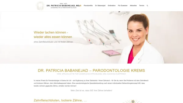 Website Screenshot: Parodontitis Krems Hilfe bei Zahnfleischentzündung und Parodontose - Parodontitis Krems - Hilfe bei Zahnfleischbluten und lockere Zähne - Date: 2023-06-26 10:26:38