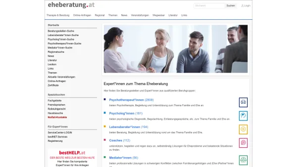 Website Screenshot: Ehe Familien u Lebensberatung d Diözese beziehungleben.at - eheberatung.at - Internet-Portal für Eheberatung - Date: 2023-06-15 16:02:34