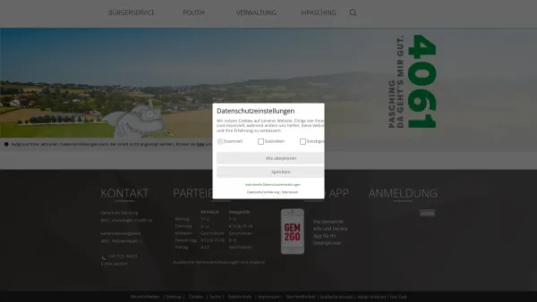 Website Screenshot: Pasching Eine Gemeinde hebt sich ab - Pasching - GEM2GO WEB - Startseite - Date: 2023-06-23 12:08:40