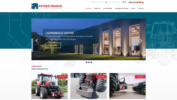 Website Screenshot: PS-Austria GmbH - Equipements Machines Agricoles - Masses Tracteurs | PATEER FRANCE - Date: 2023-06-23 12:08:40