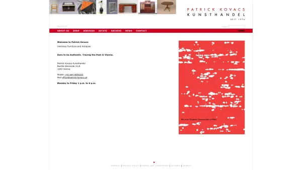 Website Screenshot: Patrick Kovacs_ - Patrick Kovacs Art Antiques Vienna - Date: 2023-06-23 12:08:40