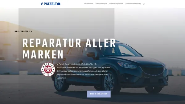 Website Screenshot: V. Patzelt GesmbH - V. Patzelt GmbH - Ihr Kfz- und Karosserie-Fachbetrieb mit Gebrauchtwagenhandel - Date: 2023-06-14 10:44:20