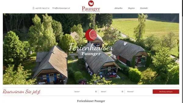 Website Screenshot: Gasthof Pension Ferienhäuser PAUNGER - Ferien­häuser - Gasthof Paunger - Date: 2023-06-23 12:08:43