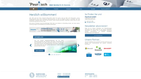 Website Screenshot: Pauritsch Bürotechnik KG - Startseite - Pauritsch KG - Date: 2023-06-14 10:44:20