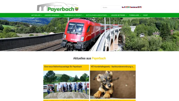 Website Screenshot: Gemeindeamt Payerbach Zauberberge Weltkulturerbe Semmeringbahn - AKTUELLES - Date: 2023-06-23 12:08:43