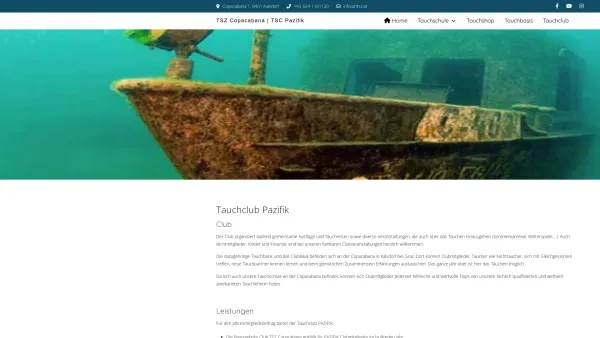 Website Screenshot: Tauchsport Pazifik GmbH - TSC Pazifik - Date: 2023-06-23 12:08:43