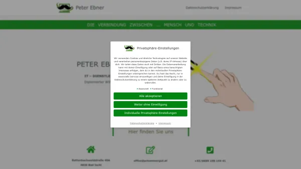 Website Screenshot: Peter Ebner, IT-Dienstleistung, Computertraining - Peter Ebner – IT-Dienstleistungen - Date: 2023-06-15 16:02:34