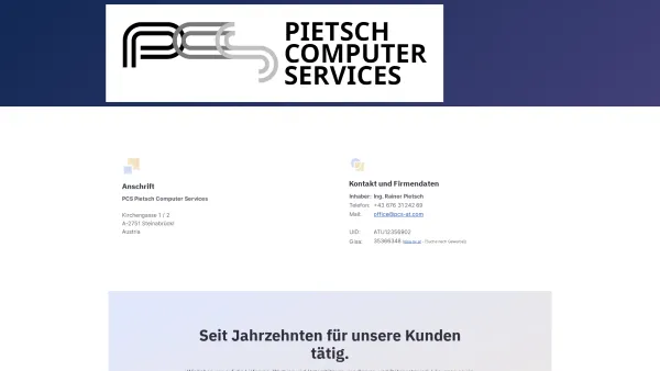 Website Screenshot: PCS Pichler Computer Systeme Die 19 Spezialisten - Home - Date: 2023-06-14 10:44:20
