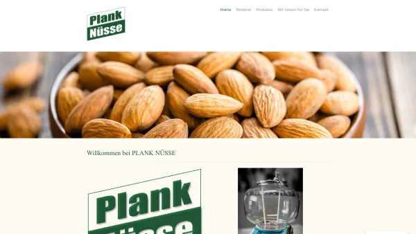 Website Screenshot: Plank Nuesse  peanut.at - PLANK NÜSSE - Erdnüsse, Mandeln und Cashewkerne aus Salzburg - Date: 2023-06-23 12:08:46