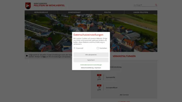 Website Screenshot: Marktgemeinde Peilstein - Peilstein im Mühlviertel - Startseite - Date: 2023-06-23 12:08:46