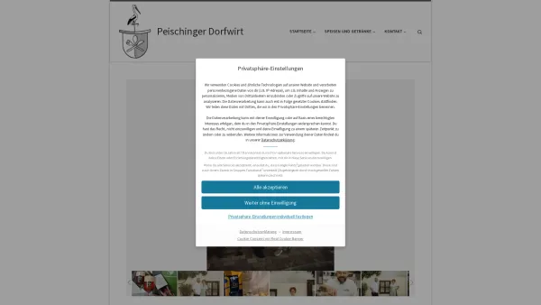 Website Screenshot: Johann Peischinger Dorfwirt Gasthaus Beisteiner - Willkommen - Peischinger Dorfwirt - Date: 2023-06-23 12:08:46