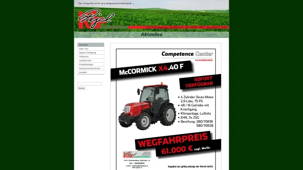 Website Screenshot: Günter Pejcl Landtechnik Der richtige Partner für eine erfolgreiche Landwirtschaft - Pejcl Landtechnik - Aktuelles - Date: 2023-06-23 12:08:46