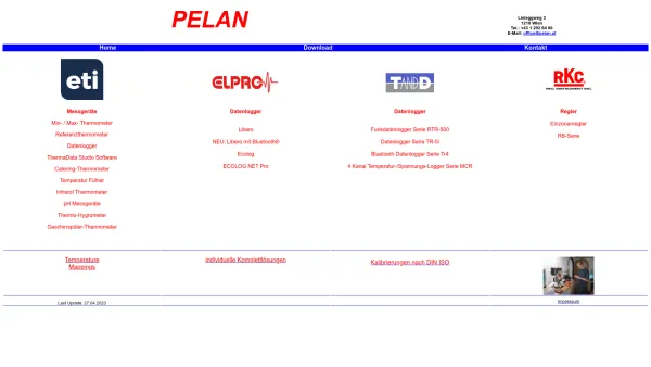 Website Screenshot: Pelan KEG - PELAN KG - Messtechnik für Qualität und Sicherheit - Date: 2023-06-15 16:02:34