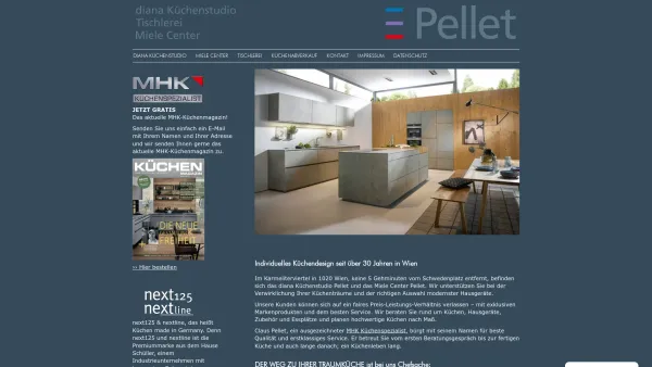 Website Screenshot: diana Küchenstudio Tischlerei Bettenstudio E. Pellet - Küchen Wien - diana Küchenstudio - Date: 2023-06-23 12:08:46