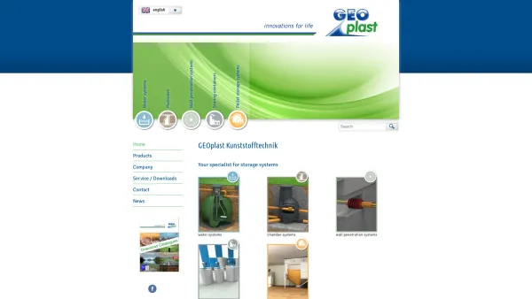 Website Screenshot: Geoplast Kunststofftechnik GesnbH - Home - Geoplast Kunststofftechnik GmbH - Date: 2023-06-14 10:44:20
