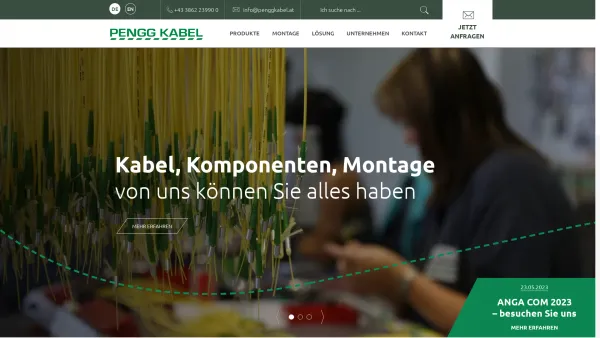 Website Screenshot: PENGG KABEL GmbH - PENGG KABEL GmbH - Der Komplettanbieter im Kabelbereich - Date: 2023-06-23 12:08:46