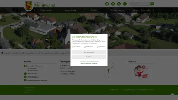 Website Screenshot: Gemeindeamt Gemeinde Pennewang O.Ö. - Pennewang - Oberösterreich - Startseite - Date: 2023-06-23 12:08:46