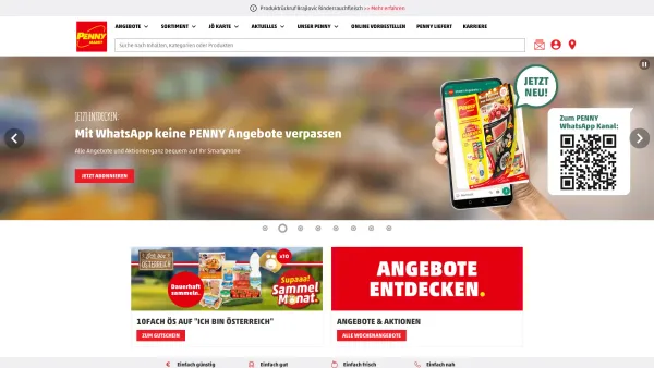 Website Screenshot: Penny Markt Linz - PENNY Markt Österreich - Date: 2023-06-23 12:08:44