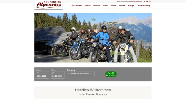 Website Screenshot: Pension Alpenrose*** - Homepage - Pension Alpenrose | Zell am See - Date: 2023-06-23 12:08:46