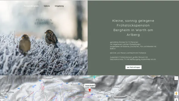 Website Screenshot: Pension Bergheim - Frühstückspension | Pension Bergheim | Warth - Date: 2023-06-23 12:08:46