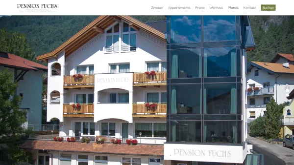 Website Screenshot: pension-fuchs.com - Appartements & Zimmer in Pfunds in Tirol | Pension Fuchs - Date: 2023-06-23 12:08:49