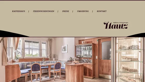Website Screenshot: Cafe-Pension Hautz - Kaffeehaus Ferienwohnungen Hautz - Kirchdorf in Tirol - Date: 2023-06-23 12:08:49