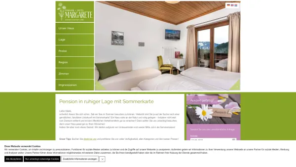 Website Screenshot: Hotel Garni Margarete*** - Pension Hotel Garni Margarete - Unterkunft in Zell am See – Kaprun - Date: 2023-06-23 12:08:49