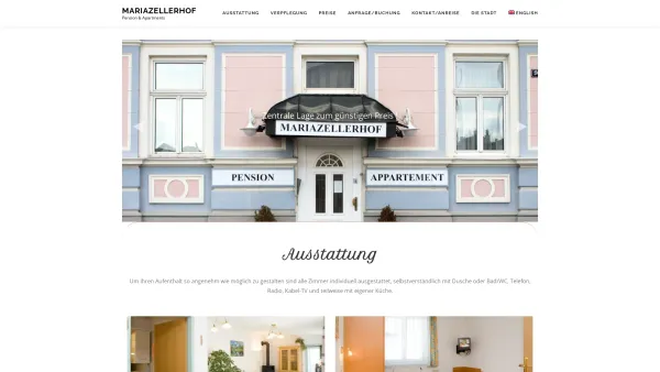 Website Screenshot: Mariazellerhof - Mariazellerhof – Pension & Apartments - Date: 2023-06-23 12:08:49