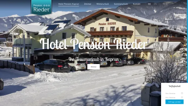 Website Screenshot: Pension Rieder - Hotel Pension Rieder in Kaprun - Date: 2023-06-23 12:08:49