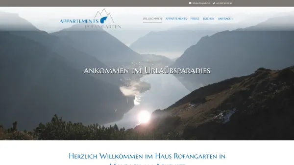Website Screenshot: Pension Rofangarten - ▷ Unterkünfte ⇒ Unterkunft Maurach am Achensee - rofangarten.at - Date: 2023-06-23 12:08:49