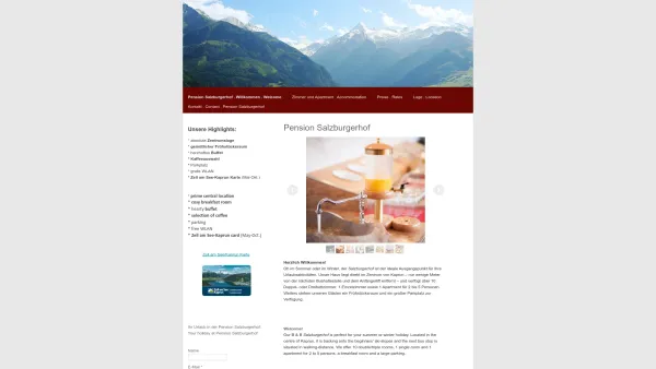 Website Screenshot: Pension Salzburgerhof*** - Pension Salzburgerhof - salzburgerhof-kapruns Jimdo-Page! - Date: 2023-06-23 12:08:49