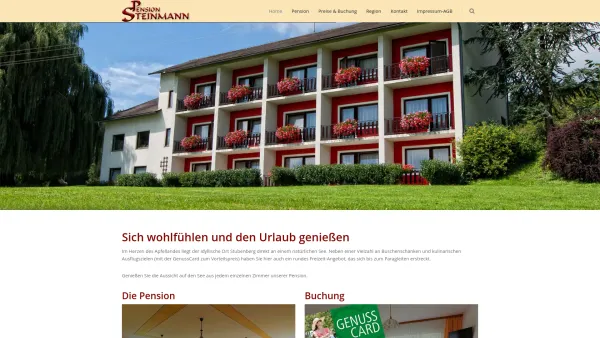 Website Screenshot: Pension Steinmann - Home - Pension-Steinmann - Date: 2023-06-23 12:08:49