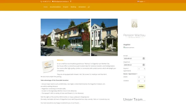 Website Screenshot: Hotel Pension Pension Wachau - Pension Wachau | W i l l k o m m e n in unserem Hause! - Date: 2023-06-23 12:08:49