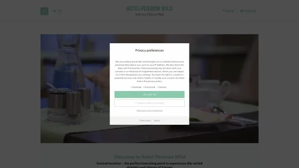 Website Screenshot: Pension Wild - Hotel-Pension Wild | Since 1960 - Date: 2023-06-23 12:08:49
