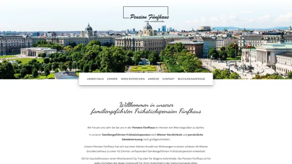 Website Screenshot: Pension 5-Haus zentral und preisgünstig  - Pension5Haus - Date: 2023-06-14 10:44:23
