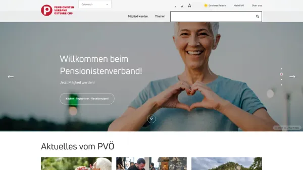 Website Screenshot: PVÖ Mit der Kraft der Erfahrung.| Pensionistenverband Österreichs - PVÖ - Der Pensionistenverband Österreichs - Date: 2023-06-23 12:08:49