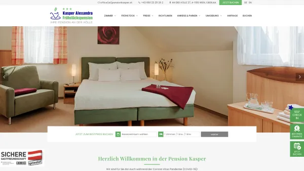 Website Screenshot: Frühstückspension Alexandra Kasper - Pension Wien Süden Hotel Frühstückspension Kasper /  Home - Date: 2023-06-23 12:08:49