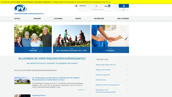 Website Screenshot: PVA Pensionsversicherungsanstalt - Pensionsversicherungsanstalt - Date: 2023-06-23 12:08:52