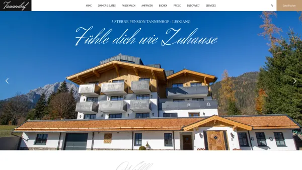 Website Screenshot: Pension Tannenhof - Home - Pension Tannenhof - Leogang - Date: 2023-06-14 10:44:23