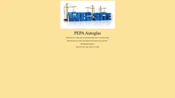 Website Screenshot: PEPA-Autoglas Herzlich - Herzlich Willkommen beim - Date: 2023-06-23 12:08:52