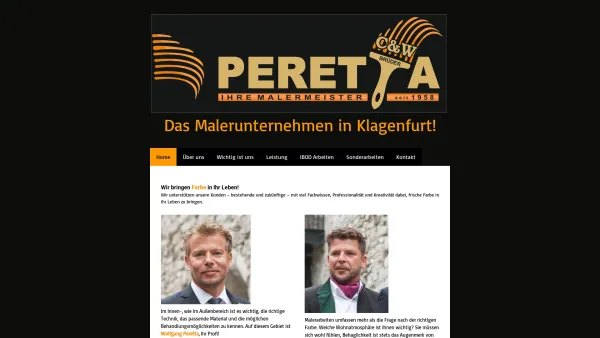 Website Screenshot: Peretta KEG - Home - Malermeister Peretta - Wir bringen Farbe in Ihr Leben.... - Date: 2023-06-23 12:08:52