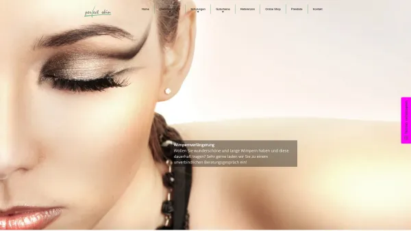 Website Screenshot: Perfect Skin - Perfect Skin Wien - Wimpernverlängerung, Wimpernlifting, Schulungen - Date: 2023-06-15 16:02:34