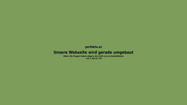 Website Screenshot: PERFEKTA - Perfekta - Wir bauen um - Date: 2023-06-23 12:08:52