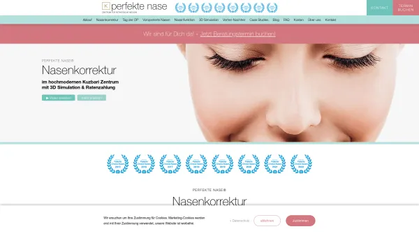 Website Screenshot: Perfekte Nase - Nasenkorrektur und Nasen-Op in Wien - Perfekte Nase, 1010 Wien - Perfekte Nase®, Nasen OP & Nasenkorrektur, Wien - Date: 2023-06-15 16:02:34