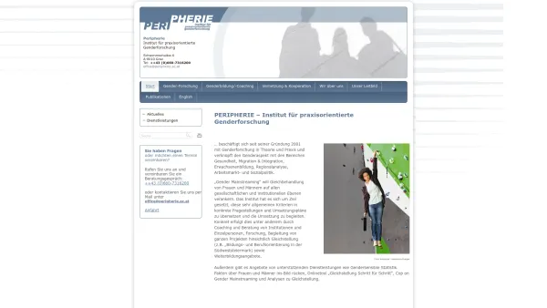Website Screenshot: peripherie institut für praxisorientierte genderforschung - - Start - Date: 2023-06-23 12:08:52