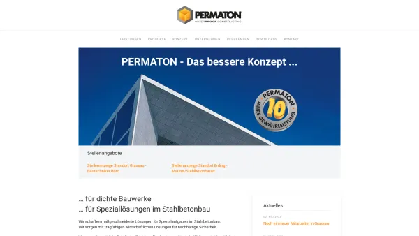 Website Screenshot: PERMATON Das bessere Konzept - Startseite - Date: 2023-06-23 12:08:52