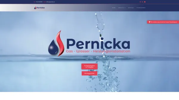Website Screenshot: Ihr Installateur Franz Pernicka - Home - Pernicka - Date: 2023-06-14 10:44:23