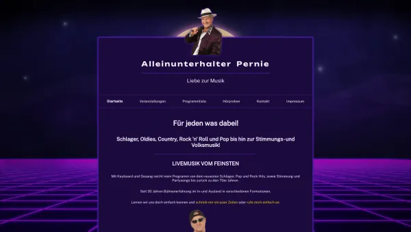 Website Screenshot: Alleinunterhalter Pernie - Alleinunterhalter Pernie - Date: 2023-06-14 10:44:23