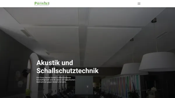 Website Screenshot: Pernikl GmbH Akustik-u.Schallschutztechnik - Akustik und Schallschutztechnik | Pernikl GmbH - Akustik u. Schallschutztechnik - Date: 2023-06-23 12:08:52