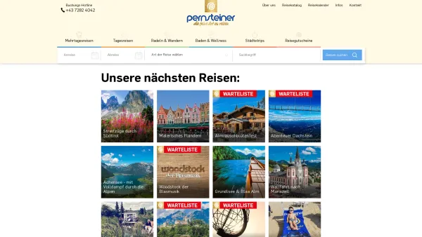Website Screenshot: Pernsteiner GmbH - Reisebüro | Busreisen in Oberösterreich erleben - Pernsteiner Reisen - Date: 2023-06-23 12:08:52